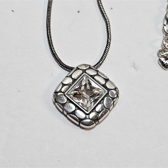 Brighton Pebbled Large Crystal Jeweled‎ Pendant Necklace - Picture 2 of 6